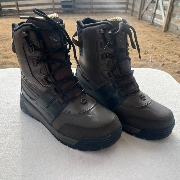 Columbia Bugaboot Celsius Plus Snow Boots, Brown & Black, Men's 9.5W, LIKE NEW - Picture 2 of 13